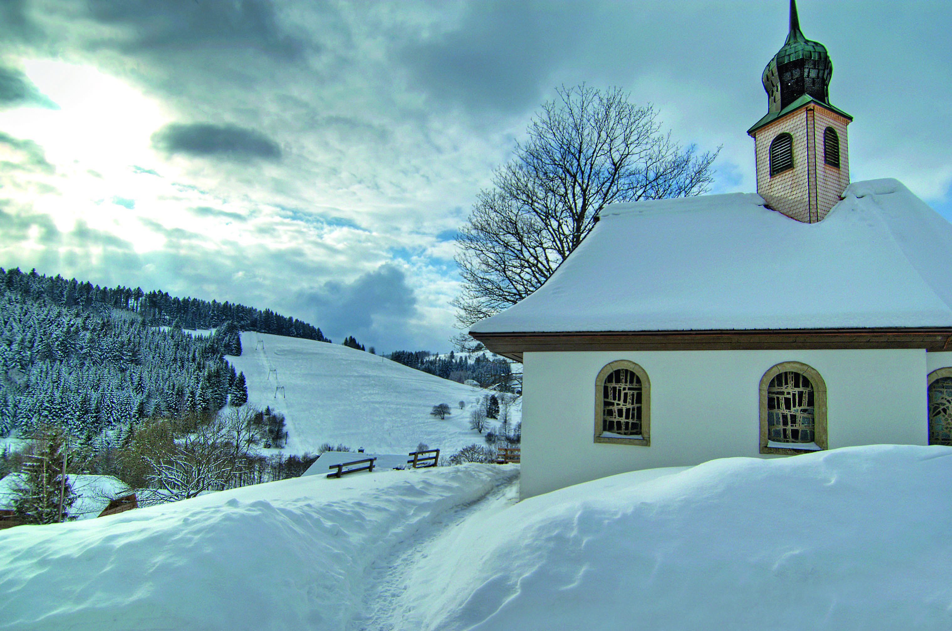 Stilleinsel in Weiß. Winterszene nahe Todtmoos im Schwarzwald © Tourist-Information Todtmoos