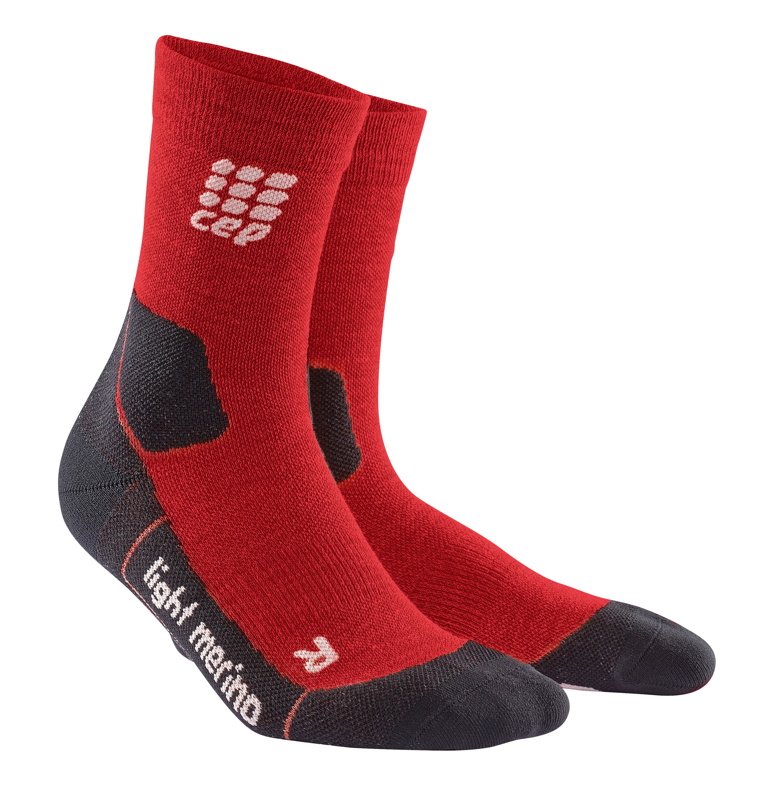 CEP Outdoor Light Merino Mid Cut Socks–Stützsocke. Verbessert die Stabilität der Muskeln und Gelenke für mehr Trittsicherheit und Kontrolle, vor allem wenn man langsam müde wird. € 24,90 © CEP