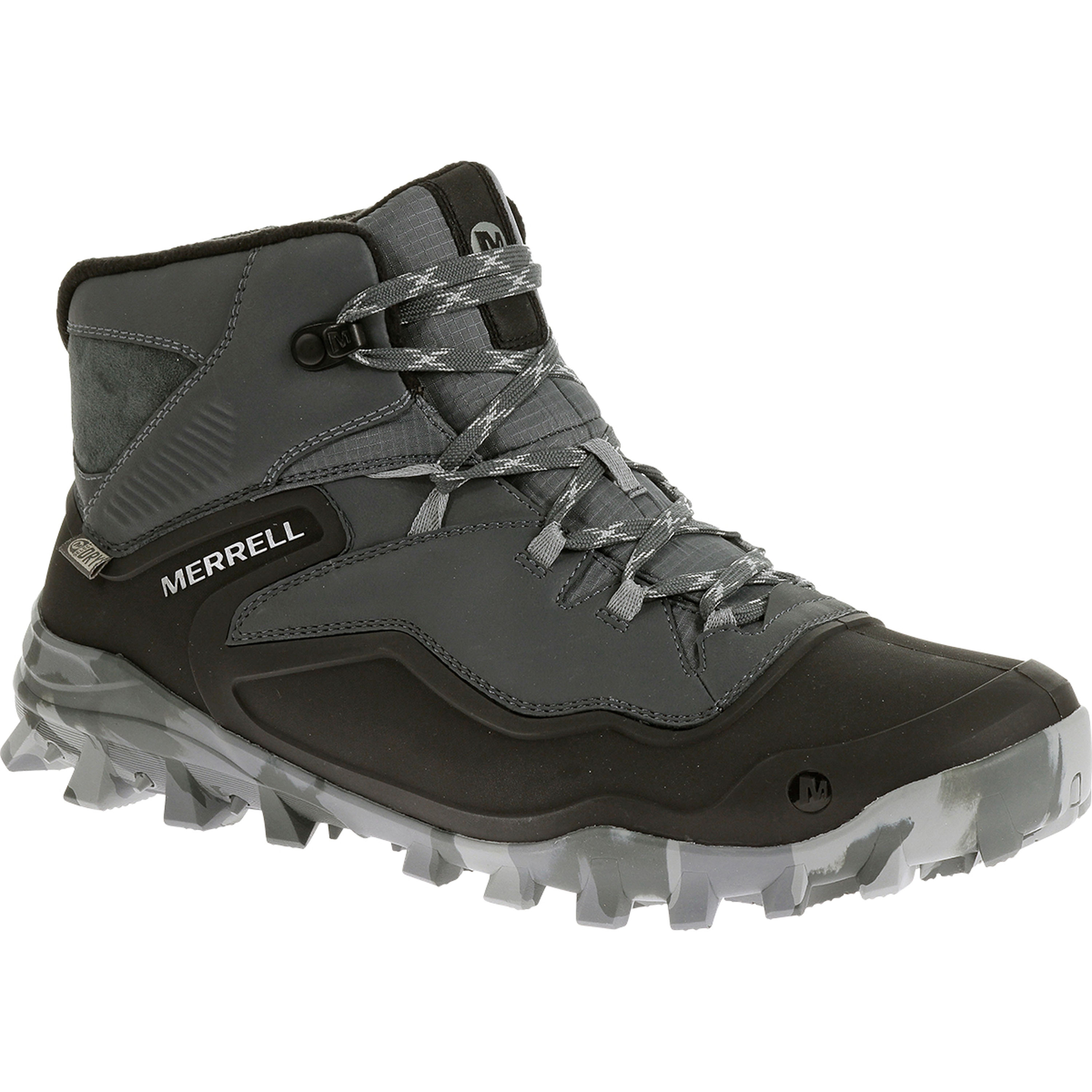 MERRELL MEN‘S FRAXION SHELL 6 Grif g im Schnee durch die M-Select Grip Sohle. Dazu schön warm, wasserdicht und erstaunlich leicht. Ideal für dieSchneeschuhtour, zum Schlittenfahren oder für lange Schneespaziergänge. € 120,00 © Merrell