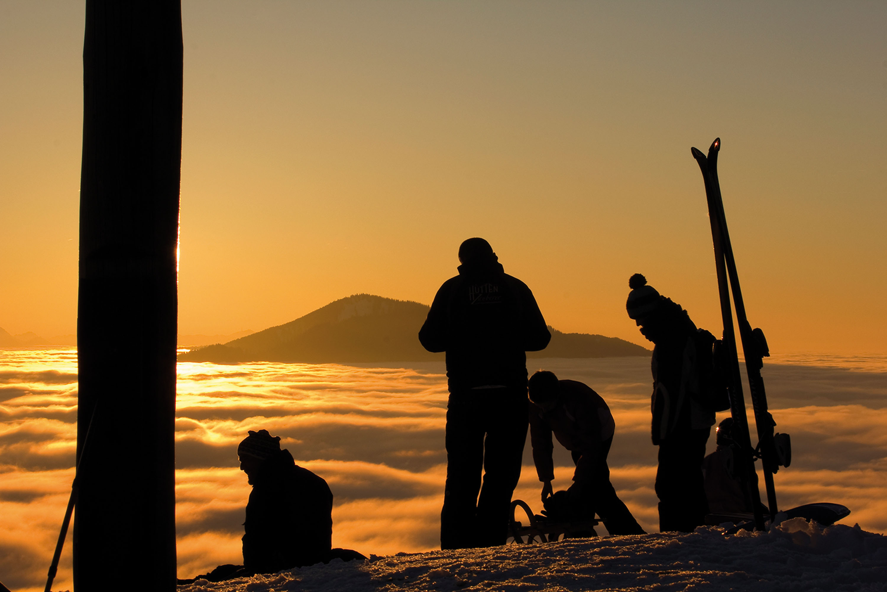 Sonnenuntergang auf der Skitour zum Hörnle. © Zeitberg Foto, Martin Doll