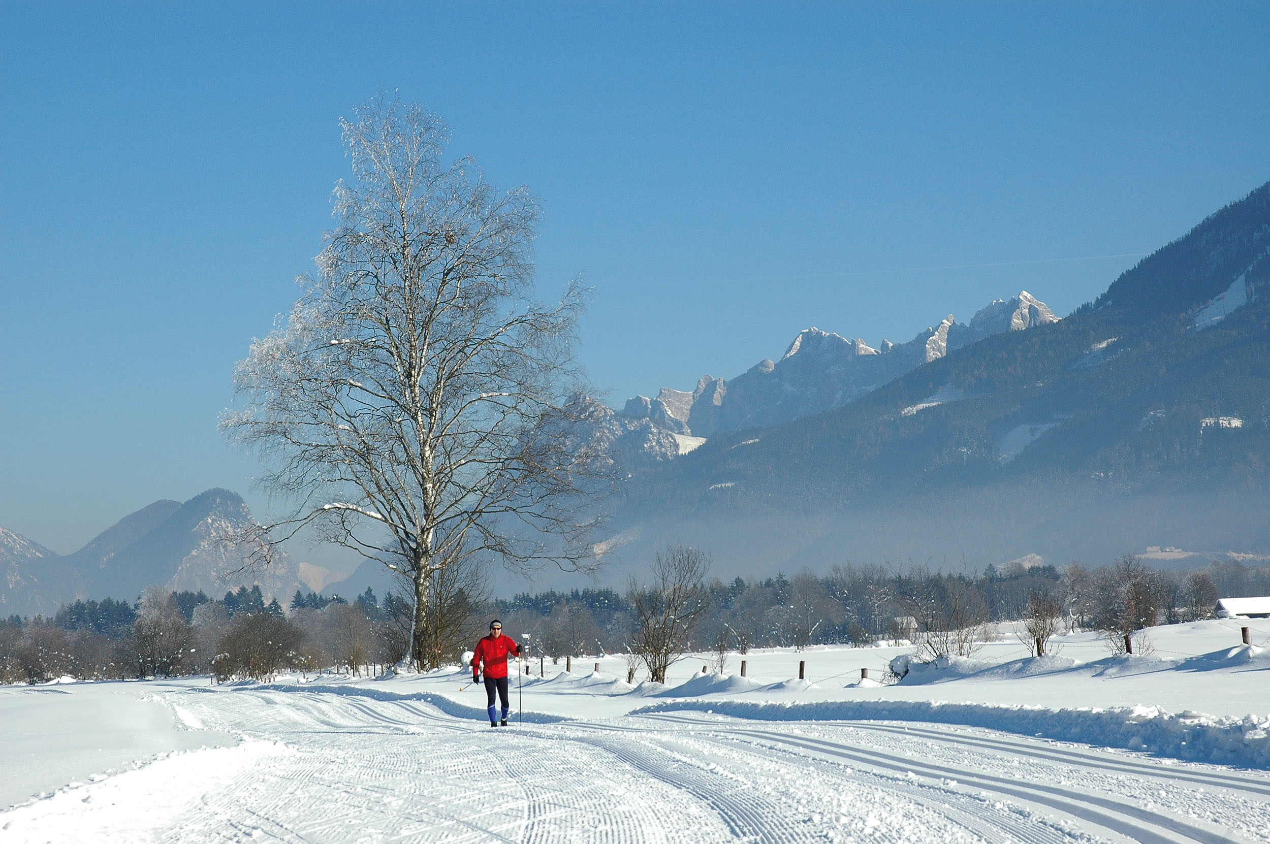 Unterwegs auf Langlaufski ... © Alpenregion Nationalpark Gesäuse