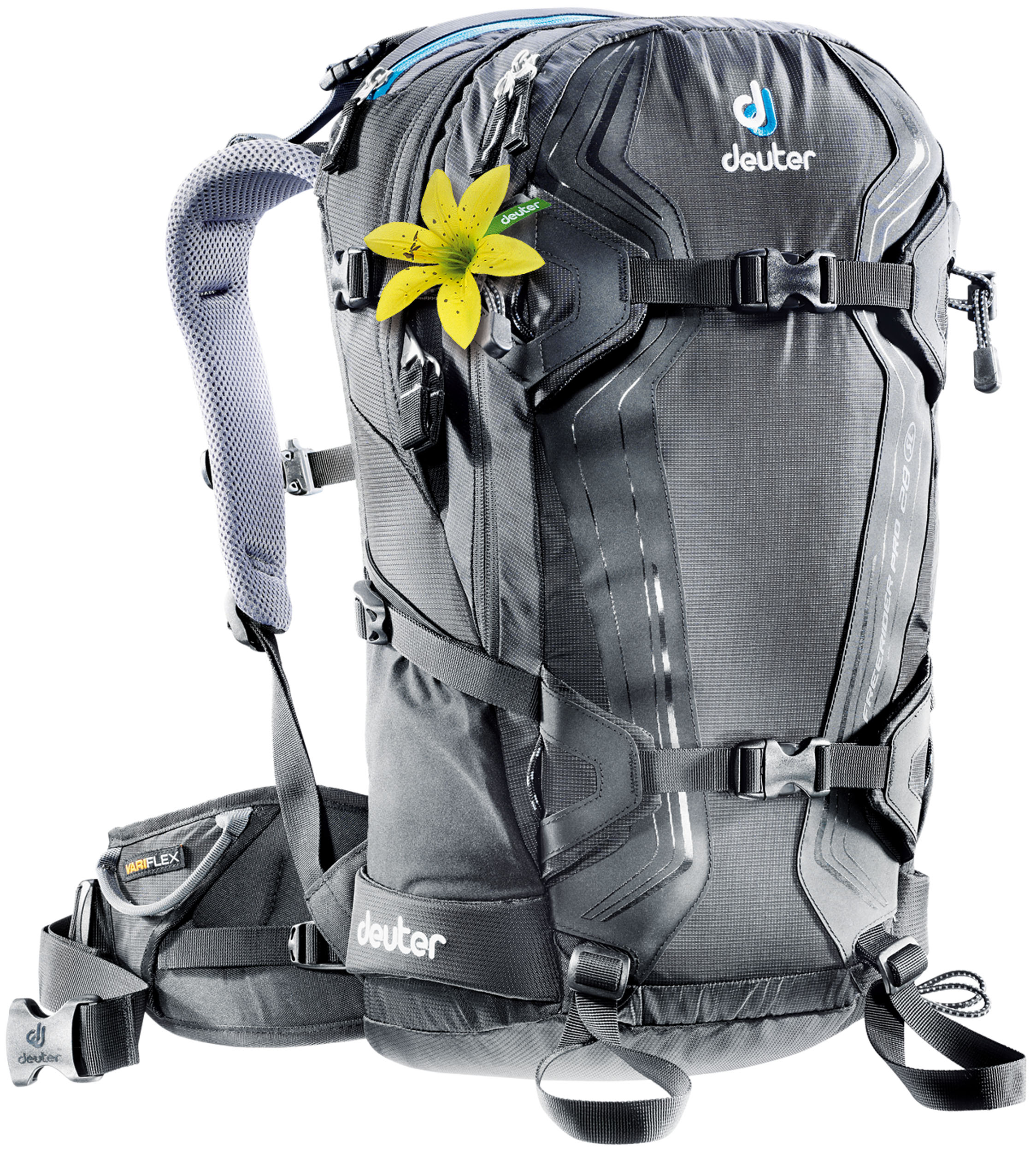DEUTER FREERIDER PRO 28 SL Der Wintertourenrucksack in speziellem Frauenschnitt sorgt bei den weiblichen Skifahrern für Entzücken durch die gute Passform. Für Snowboard-, Ski- oder Schneeschuhtouren geeignet. © Deuter